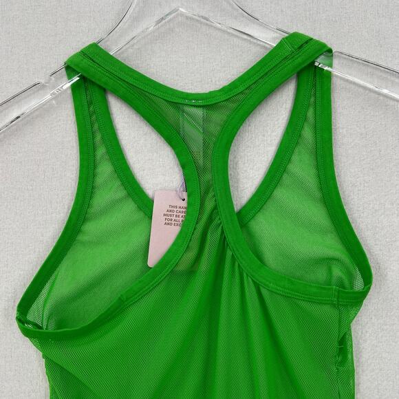 SAVAGE X FENTY Nothin But Net Mini Slip Womens Medium Green Mesh Racerback New - Picture 9 of 16